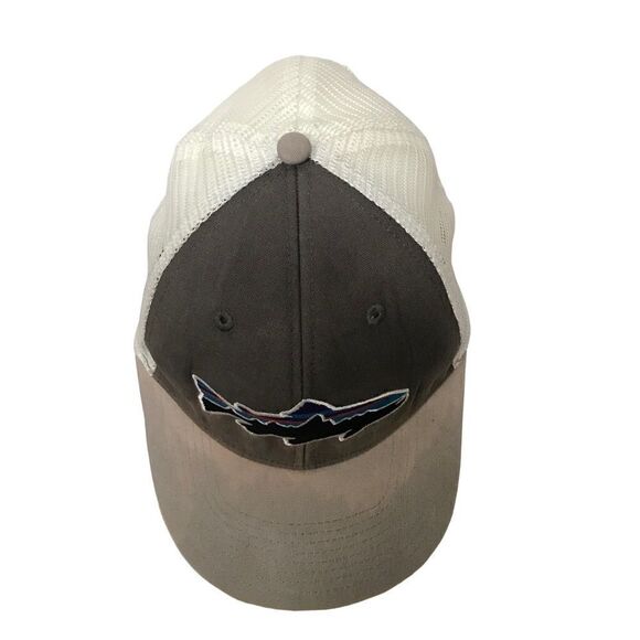 Patagonia Fitz Roy Trout mesh gray snapback baseball cap OS - Picture 4 of 10